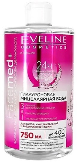 Мицеллярная вода Гиалуроновая 3 в 1 Facemed+ Eveline, 750 мл фото 1 &mdash; TD-EX.RU