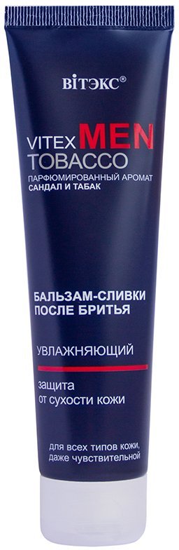 Увлажняющий бальзам-сливки после бритья для всех типов кожи, даже чувствительной MEN TOBACCO Витэкс, 100 мл &mdash; TD-EX.RU