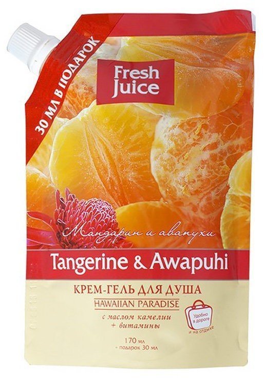 FRESH JUICE Крем-гель для душа "Tangerine & Awapuhi" Дой-пак, 200 мл фото 1 &mdash; TD-EX.RU