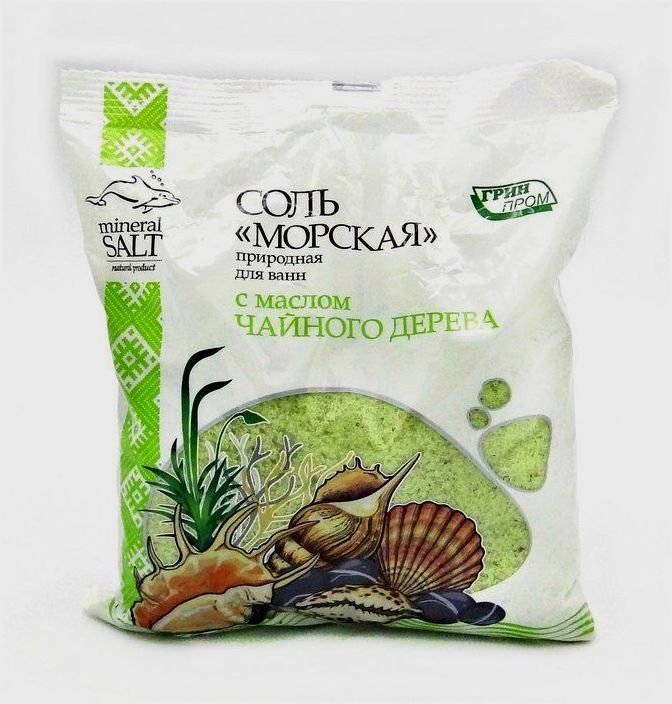 Соль морская с маслом чайного дерева ГРИН ПРОМ 1000г фото 1 &mdash; TD-EX.RU