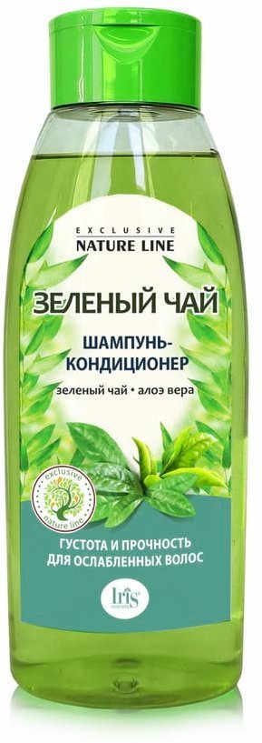 Шампунь-кондиционер "Зеленый чай" EXCLUSIVE NATURE LINE Iris, 500 мл  фото 1 &mdash; TD-EX.RU