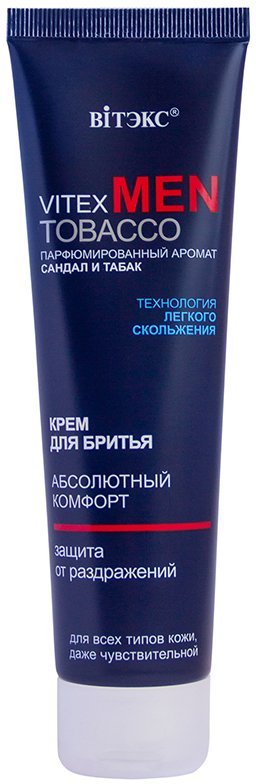 Крем для бритья для всех типов кожи, даже чувствительной MEN TOBACCO Витэкс, 100 мл фото 1 &mdash; TD-EX.RU