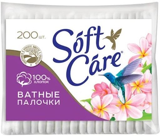 Ватные палочки Soft care 200 шт, Romax   фото 1 &mdash; TD-EX.RU