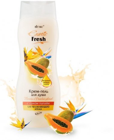 Крем-гель для душа Папайя и Райский Цветок Exotic Fresh Витэкс, 500 мл &mdash; TD-EX.RU