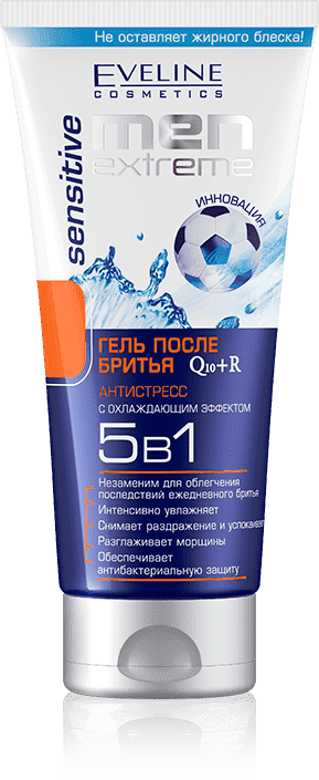 Гель после бритья Men Extreme 5в1 Q10+R Sensitive Eveline, 200 мл фото 1 &mdash; TD-EX.RU