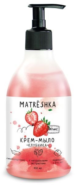Жидкое мыло для рук Клубника Matrёshka, 450 мл  фото 1 &mdash; TD-EX.RU