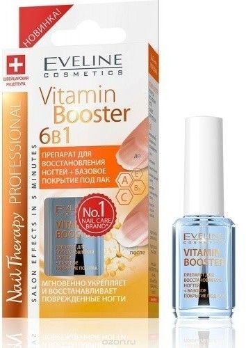 Препарат для восстановления ногтей Vitamin booster 6в1 Eveline, 12 мл фото 1 &mdash; TD-EX.RU