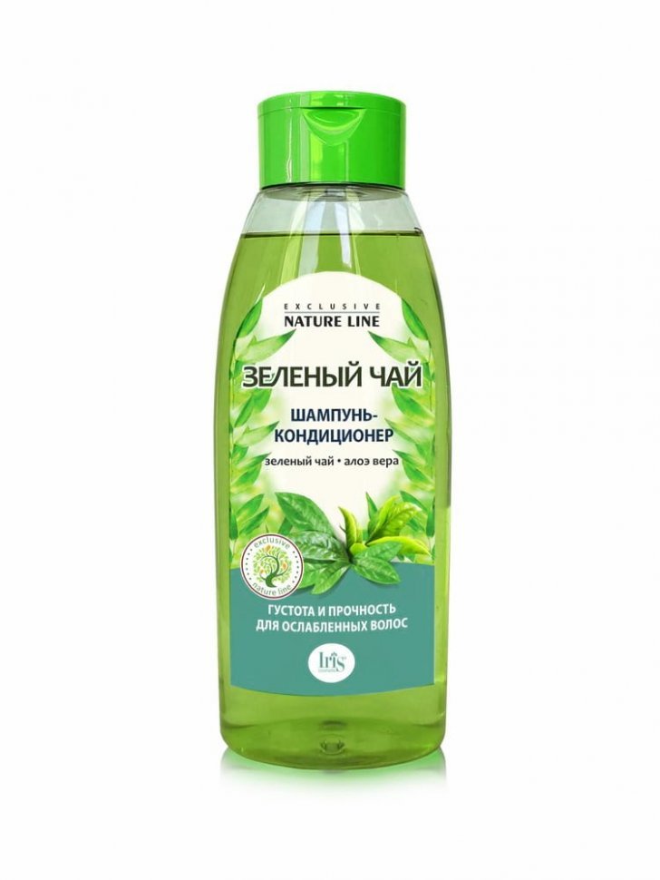 Шампунь-кондиционер "Зеленый чай" EXCLUSIVE NATURE LINE Iris, 520 мл   фото 1 &mdash; TD-EX.RU
