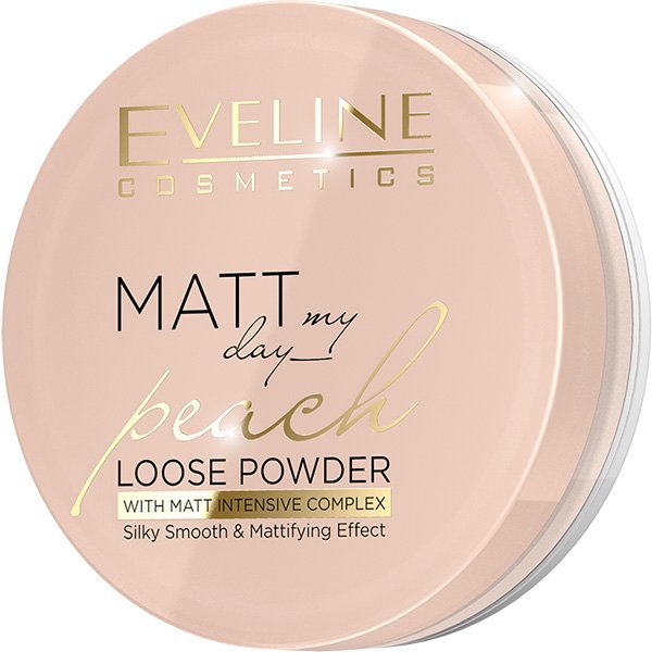 Пудра для лица транспарентная матирующая PEACH серии MATT MY DAY LOOSE POWDER Eveline, 6 г фото 1 &mdash; TD-EX.RU