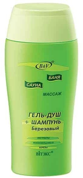Гель-душ+шампунь Березовый "Баня сауна массаж" Витэкс, 300 мл &mdash; TD-EX.RU