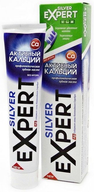 Зубная паста "Активный кальций" Silver Expert Vilsen, 170 г фото 1 &mdash; TD-EX.RU
