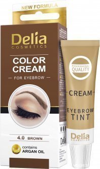 Крем-краска для бровей Delia cosmetics с маслом арганы 4.0 Коричневый, 15 мл фото 1 &mdash; TD-EX.RU