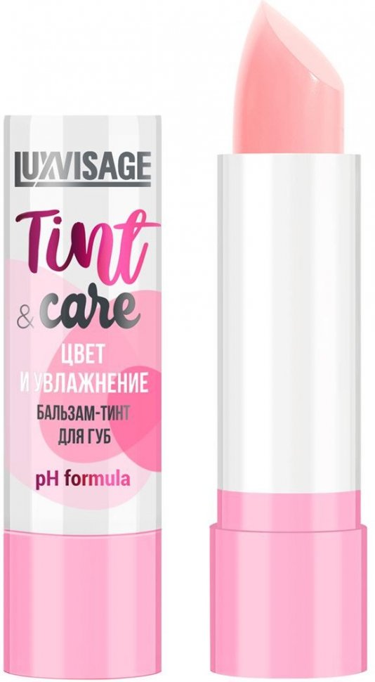 Бальзам-тинт для губ тон 01 Tint & Care pH formula цвет и увлажнение LUXVISAGE, 3.9 г  фото 1 &mdash; TD-EX.RU