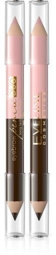 Двойной карандаш для бровей Eveline Brow Duo №01 коричневый / бежевый фото 1 &mdash; TD-EX.RU