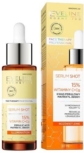 Сыворотка с эффектом сияния с 15% витаминами С + Сg cерии FACE THERAPY PROFESSIONAL Eveline, 30мл фото 1 &mdash; TD-EX.RU