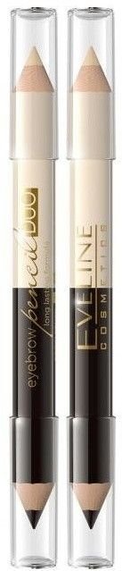 Двойной карандаш для бровей Eveline Brow Duo №02 графитовый / бежевый фото 1 &mdash; TD-EX.RU
