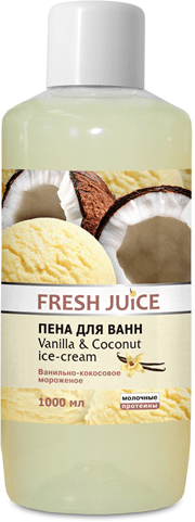 Пена для ванн ванильно-кокосовое мороженое Fresh Juice, 1000 мл фото 1 &mdash; TD-EX.RU