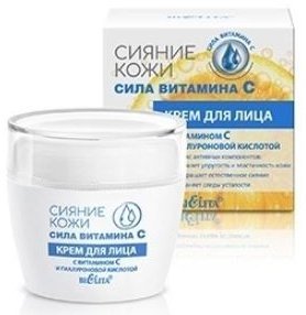 Крем для лица с витамином С и гиалуроновой кислотой Сияние кожи. Сила витамина C. Белита, 50 мл &mdash; TD-EX.RU