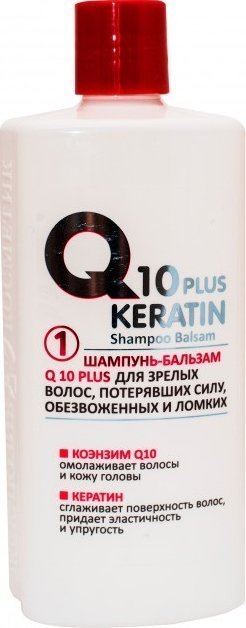 Шампунь-бальзам для волос Q10 Plus омолаживающий с кератином Эксклюзивкосметик, 500 мл фото 1 &mdash; TD-EX.RU