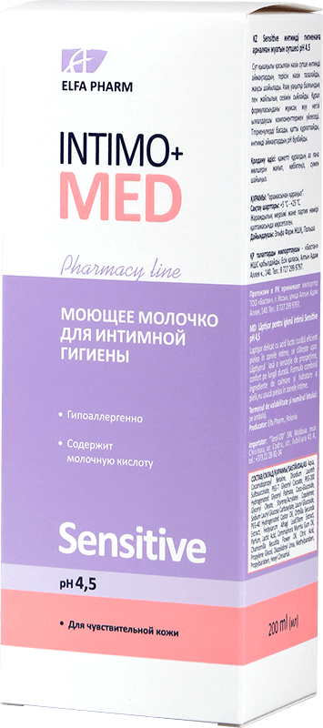 Молочко для интимной гигиены Intimo+Med серии Sensitive 200 мл фото 1 &mdash; TD-EX.RU