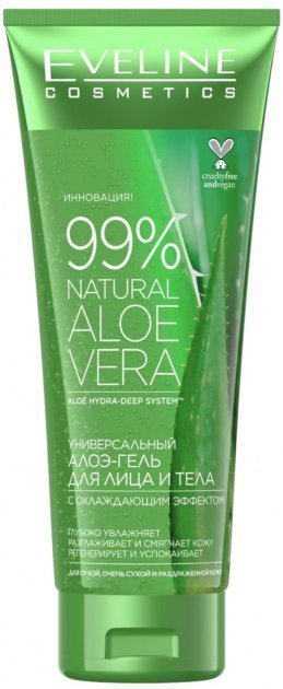 Универсальный алоэ гель для лица и тела с охлаждающим эффектом 99% Natural Eveline, 250 мл фото 1 &mdash; TD-EX.RU