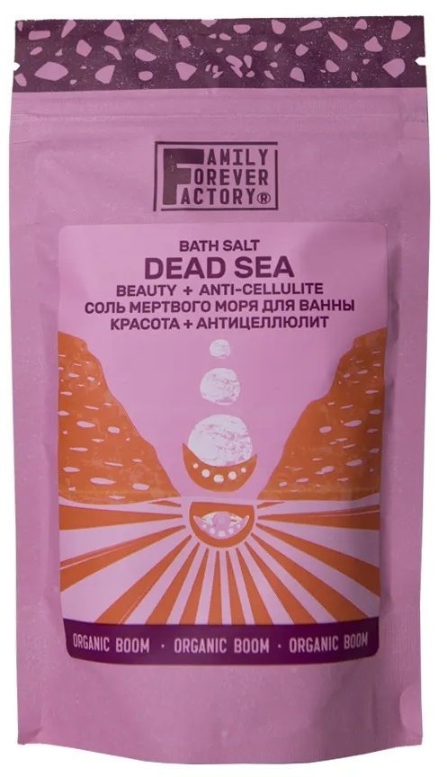 Соль Мертвого моря для ванны "КРАСОТА + АНТИЦЕЛЛЮЛИТ" Family Forever Factory Саше, 300г  фото 1 &mdash; TD-EX.RU