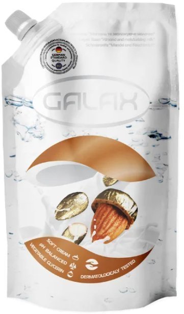 Galax Жидкое мыло (дой-пак) "Миндаль и увлажняющее молочко", 500 мл фото 1 &mdash; TD-EX.RU