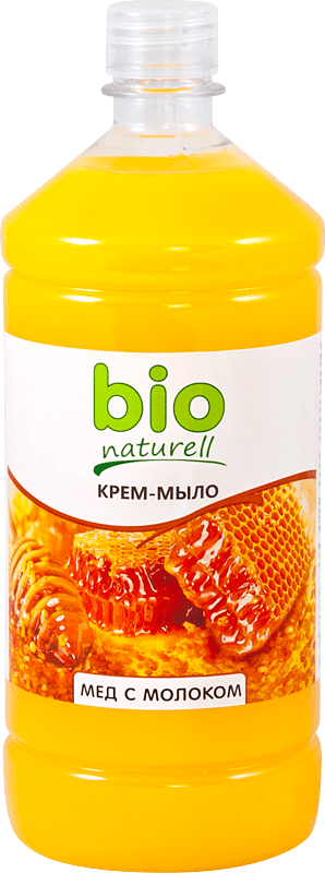 Крем-мыло "Мед с молоком" (запаска) BIO Naturell, 1000 мл фото 1 &mdash; TD-EX.RU