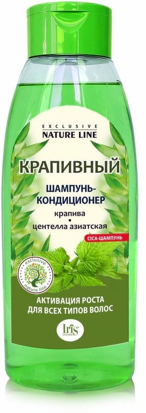 Шампунь - кондиционер КРАПИВНЫЙ "EXCLUSIVE NATURE LINE" IRIS, 520 мл.  фото 1 &mdash; TD-EX.RU
