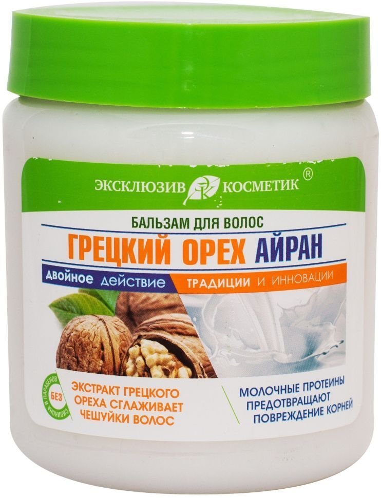 Бальзам для волос "Грецкий орех и Айран" Эксклюзивкосметик, 500 мл фото 1 &mdash; TD-EX.RU