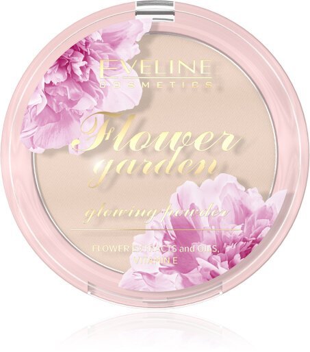 Компактная пудра с эффектом сияния тон слоновая кость Flower Garden Eveline, 8 г фото 1 &mdash; TD-EX.RU