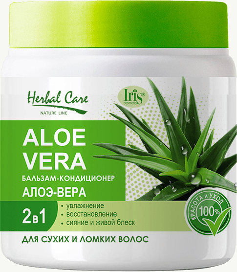 Бальзам-кондиционер "Алоэ-вера" для сухих и ослабленных волос Herbal Care Iris, 500 мл фото 1 &mdash; TD-EX.RU