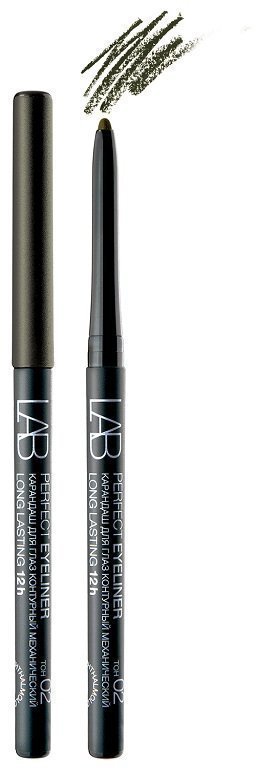 LAB colour Карандаш для глаз PERFECT EYELINER Long Lasting 12h контурный механический тон 02 темно-коричневый с легким шиммером фото 1 &mdash; TD-EX.RU