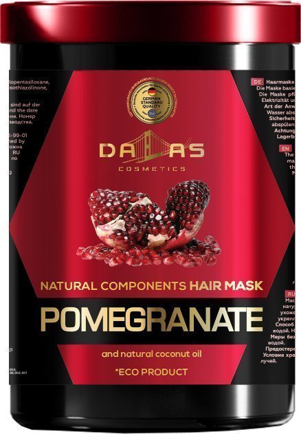 Dalas Natural component Маска для волос с маслом гранатовых косточек и натуральной кокосовой маслом, 1000 мл фото 1 &mdash; TD-EX.RU