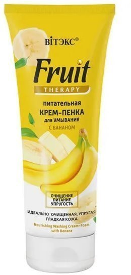 Витэкс Fruit THERAPY Питательная крем-пенка для умывания с бананом "Очищение. Питание. Упругость", 200 мл фото 1 &mdash; TD-EX.RU
