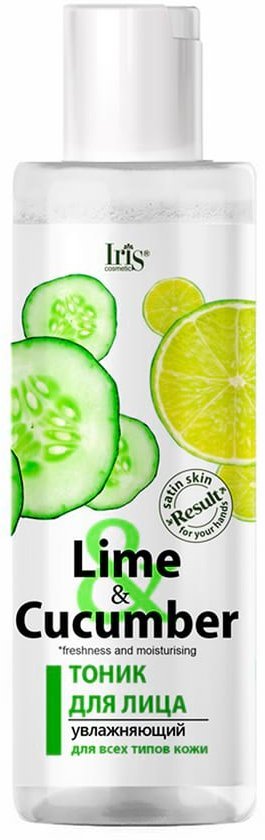 Тоник для лица увлажняющий для всех типов кожи "Lime &amp; Cucumber"  IRIS, 200 мл  &mdash; TD-EX.RU