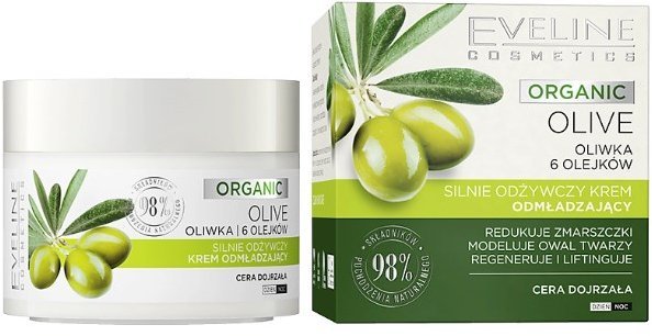 Интенсивно питательный омолаживающий крем дневной/ночной ORGANIC OLIVE Eveline, 50 мл фото 1 &mdash; TD-EX.RU