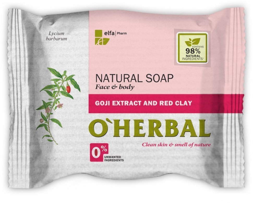 Натуральное мыло с экстрактом годжи и красной глиной O'Herbal, 100 г фото 1 &mdash; TD-EX.RU