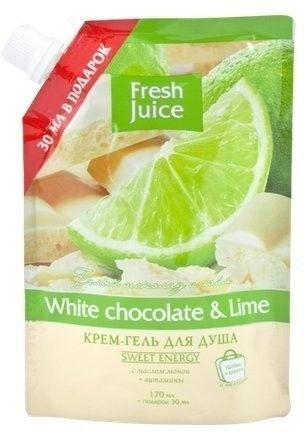 Крем-гель для душа Fresh Juice White chocolate & Lime, 200 мл фото 1 &mdash; TD-EX.RU