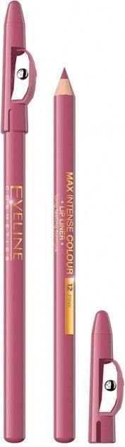 Контурный карандаш для губ с точилкой Max Intense Colour №12 Pink Eveline &mdash; TD-EX.RU