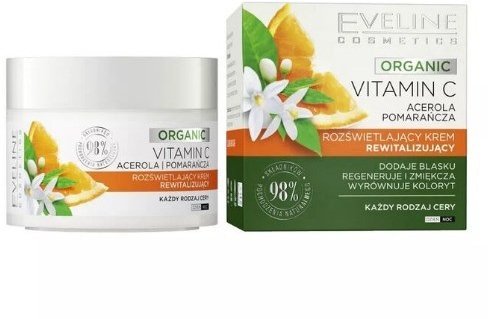 Ревиталирующий крем с эффектом сияния дневной/ночной ORGANIC VITAMIN C Eveline, 50 мл фото 1 &mdash; TD-EX.RU