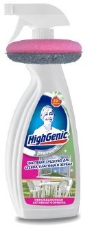 Чистящее средство для стекол, пластика и зеркал Premium Sponge HighGenic, 750 мл  фото 1 &mdash; TD-EX.RU