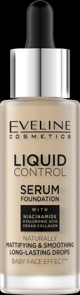 Жидкая тональная основа Liquid Control HD №015 Light vanilla Eveline, 32 мл фото 1 &mdash; TD-EX.RU