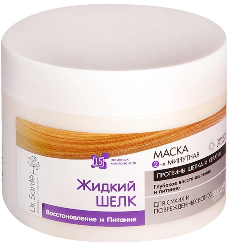 Маска Восстановление и питание Жидкий шелк Dr. Sante, 300 мл фото 1 &mdash; TD-EX.RU