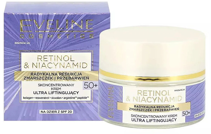 Концентрированный крем ультра-лифтинг 50+ дневной RETINOL NIACYNAMID Eveline, 50 мл фото 1 &mdash; TD-EX.RU