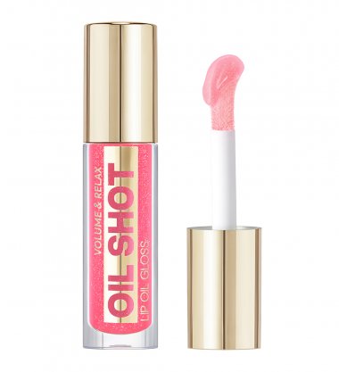 Масло-блеск для губ OIL SHOT volume &amp; relax тон 301 Sparkling Rose LUXVISAGE  &mdash; TD-EX.RU