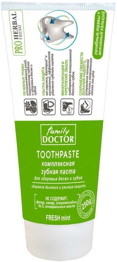 Family Doctor Зубная паста Комплексная Здоровое дыхание и ультра защита, 250 г фото 1 &mdash; TD-EX.RU