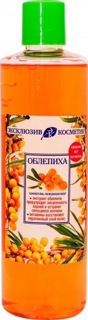 Шампунь-кондиционер для волос с жирными корнями и сухими кончиками "Облепиха" Эксклюзивкосметик, 500 мл фото 1 &mdash; TD-EX.RU