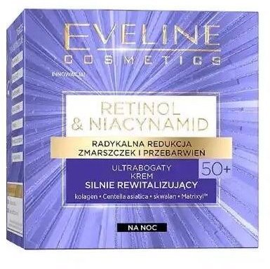 Ультрабогатый интенсивно ревитализирующий крем 50+ ночной RETINOL NIACYNAMID Eveline, 50 мл  фото 1 &mdash; TD-EX.RU