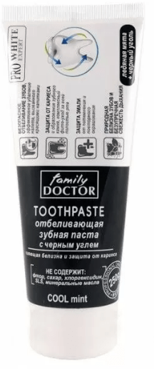 Family Doctor Зубная паста Отбеливающая С черным углем, 250 г фото 1 &mdash; TD-EX.RU